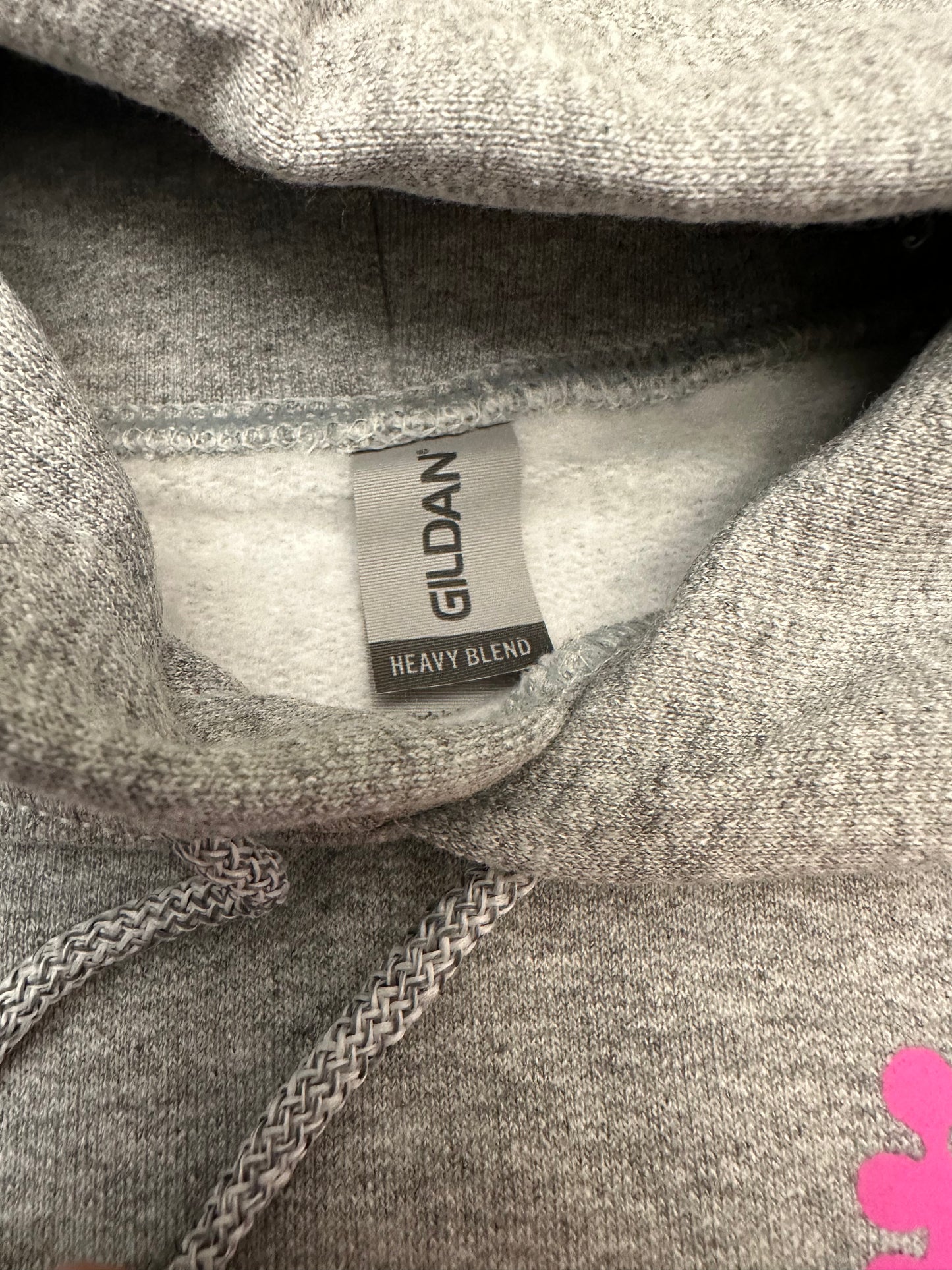 Hoodie - NKL Ladies with Hibiscus Hawaiian Flower Pink (3 color image) - Sport Gray
