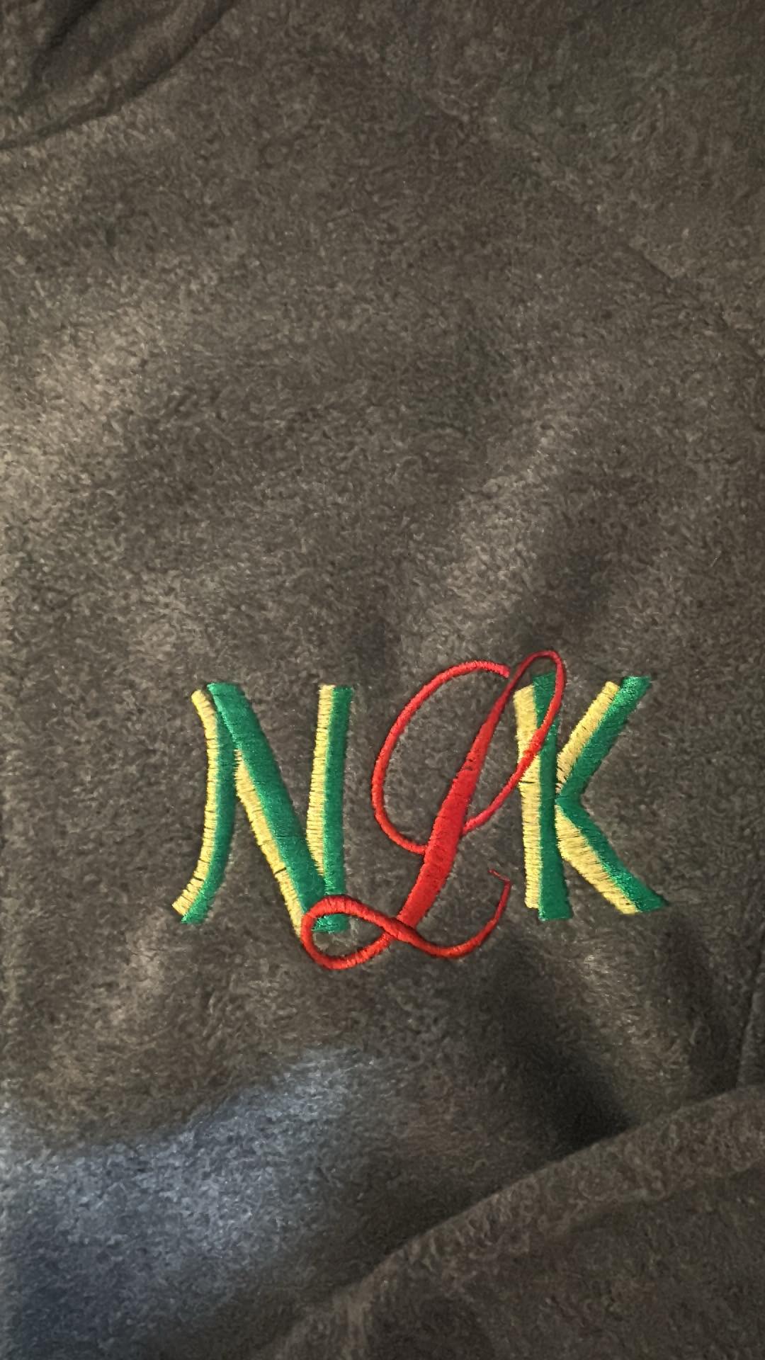 NKL - Nam Knight Ladies Full-Zip Fleece - Embroidered NKL - Charcoal