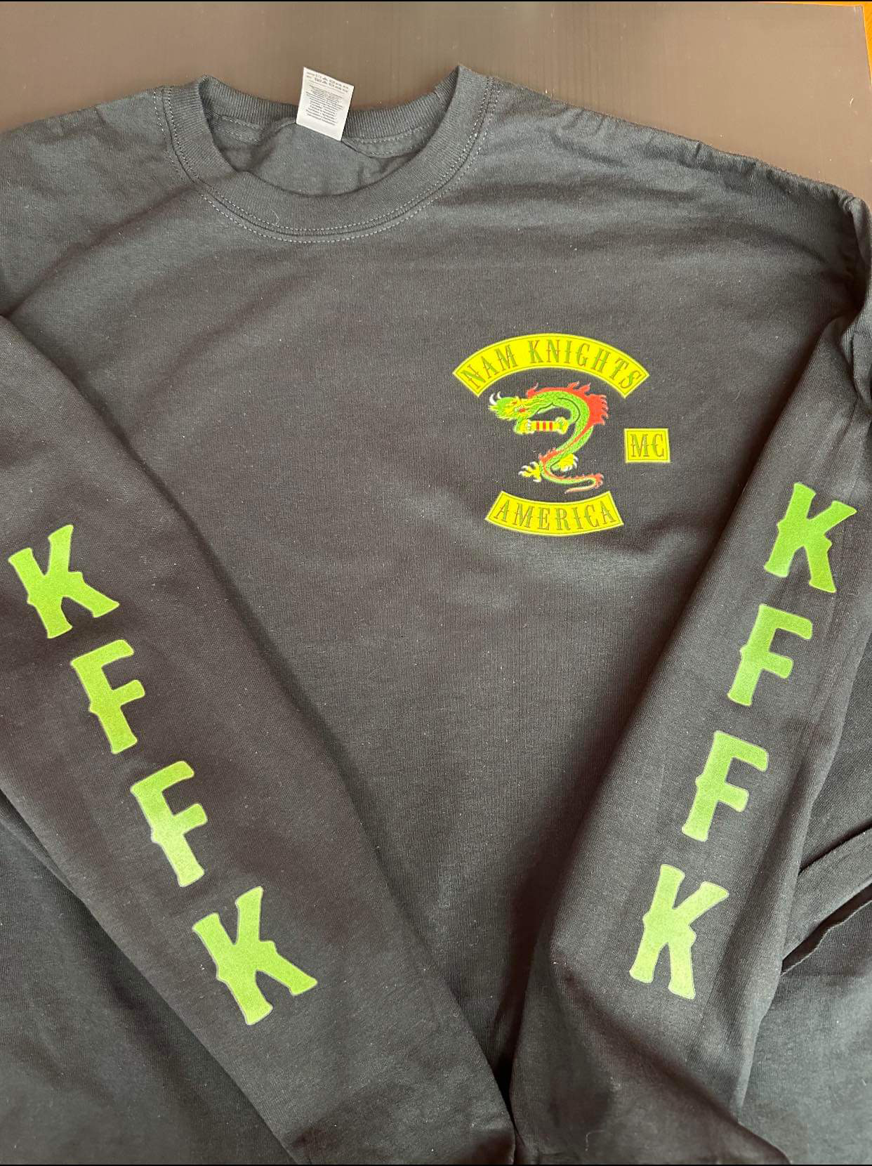 NK Ribbon & KFFK sleeves - Long Sleeve Shirt - Black