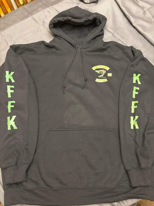 NK Ribbon - Hoodie with KFFK Sleeves- Black