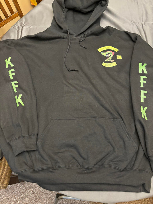 NK Flag Hoodie with KFFK Sleeves- Black