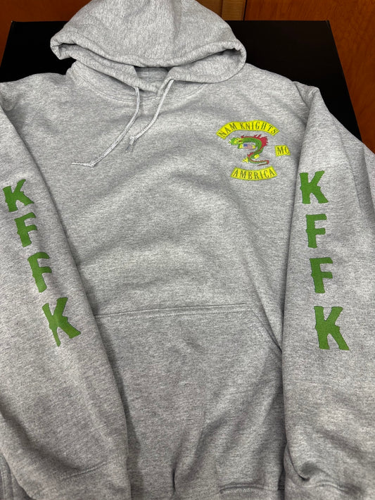 NK Flag Hoodie with KFFK Sleeves - Sport Gray